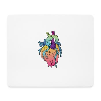 Grime Herz - Mousepad (Querformat) - Weiß - Vorne