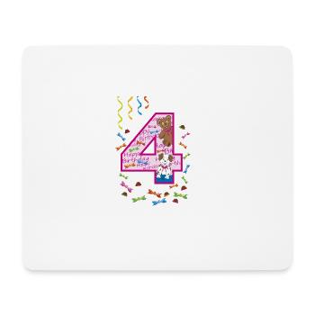 4 joyeux anniversaire rosa10 01 - Tapis de souris (format paysage) - blanc - Devant