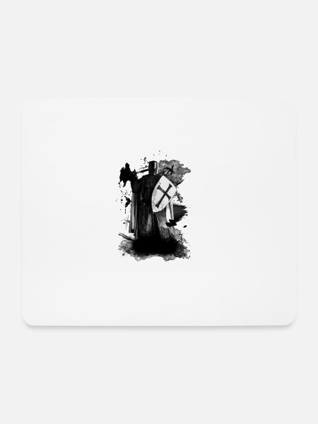 Templar Warrior - Mousepad (Querformat) - Weiß