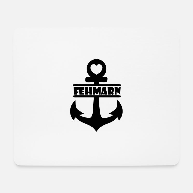 Anker Fehmarn - Mousepad (Querformat) - Weiß