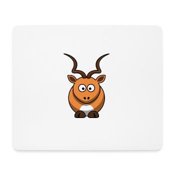antilope antelope impala hartebeest kudu oryx papa - Mousepad (Querformat) - Weiß - Vorne