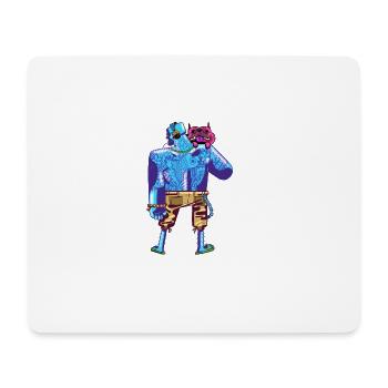 dude beach - Mouse Pad (horizontal) - white - Front