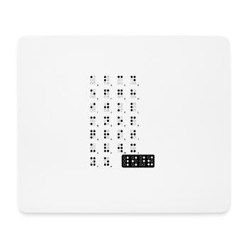 braille blak - Mouse Pad (horizontal) - white - Front