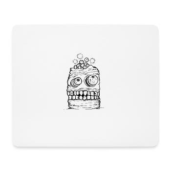 Halloween Monster Schädel T-Shirt - Mousepad (Querformat) - Weiß - Vorne