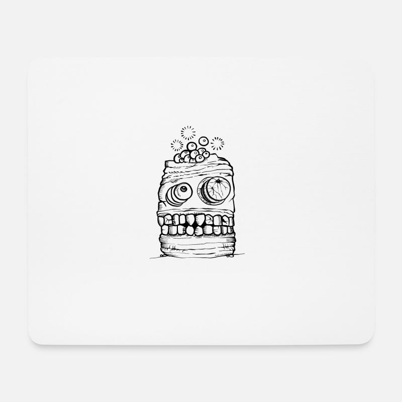 Halloween Monster Schädel T-Shirt - Mousepad (Querformat) - Weiß