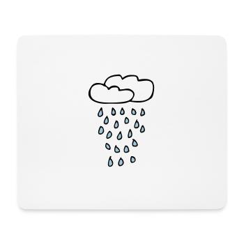 nuage de pluie - Tapis de souris (format paysage) - blanc - Devant