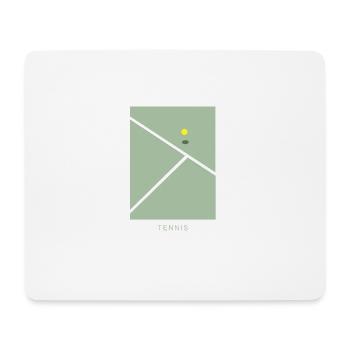 Tennis Art - Tapis de souris (format paysage) - blanc - Devant