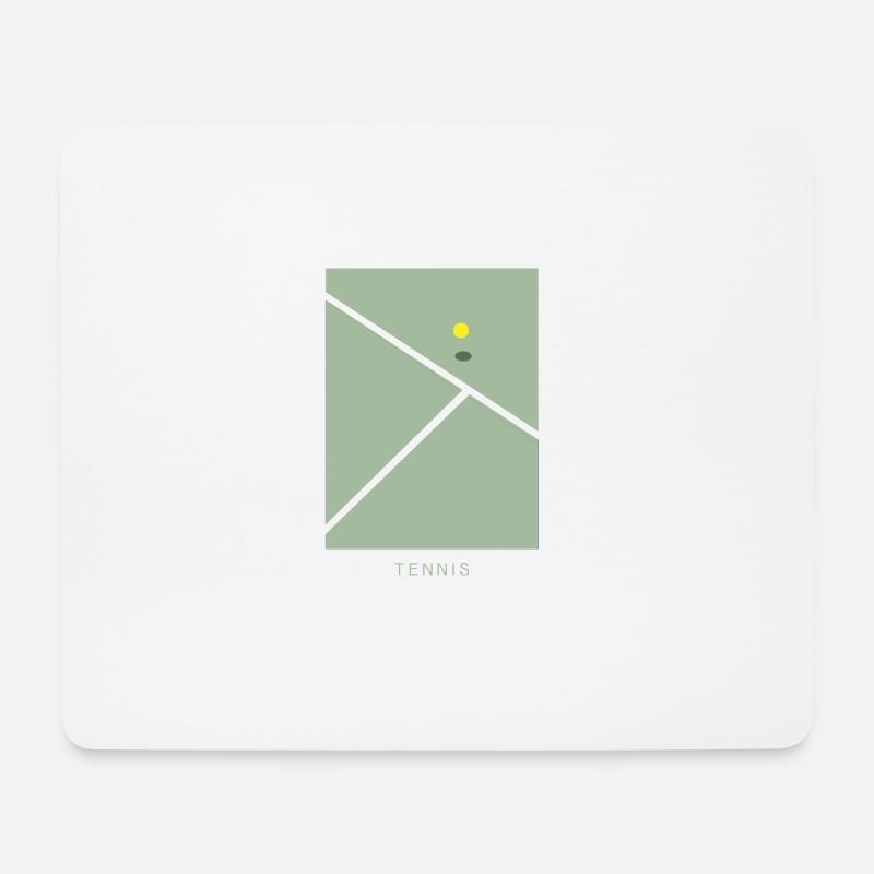 Tennis Art - Mousepad (Querformat) - Weiß