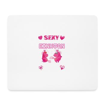 Einhorn - Mousepad (Querformat) - Weiß - Vorne