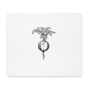 ruebe rueben beet turnip veggie vegetables vegetables - Mouse Pad (horizontal) - white - Front