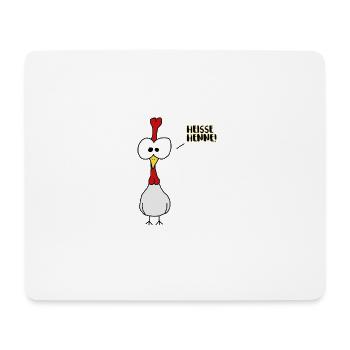 Heisse Henne - Mousepad (Querformat) - Weiß - Vorne