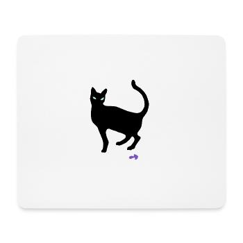Chat - Tapis de souris (format paysage) - blanc - Devant