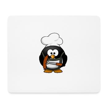 Grill penguin - Mouse Pad (horizontal) - white - Front