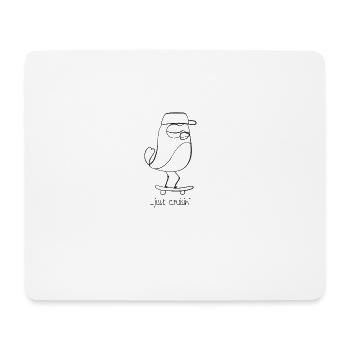 Just cruisin' bird - skating birdie shirt - Mouse Pad (horizontal) - white - Front