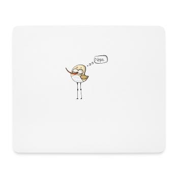 Non pas aujourd'hui shirt birdie - Tapis de souris (format paysage) - blanc - Devant