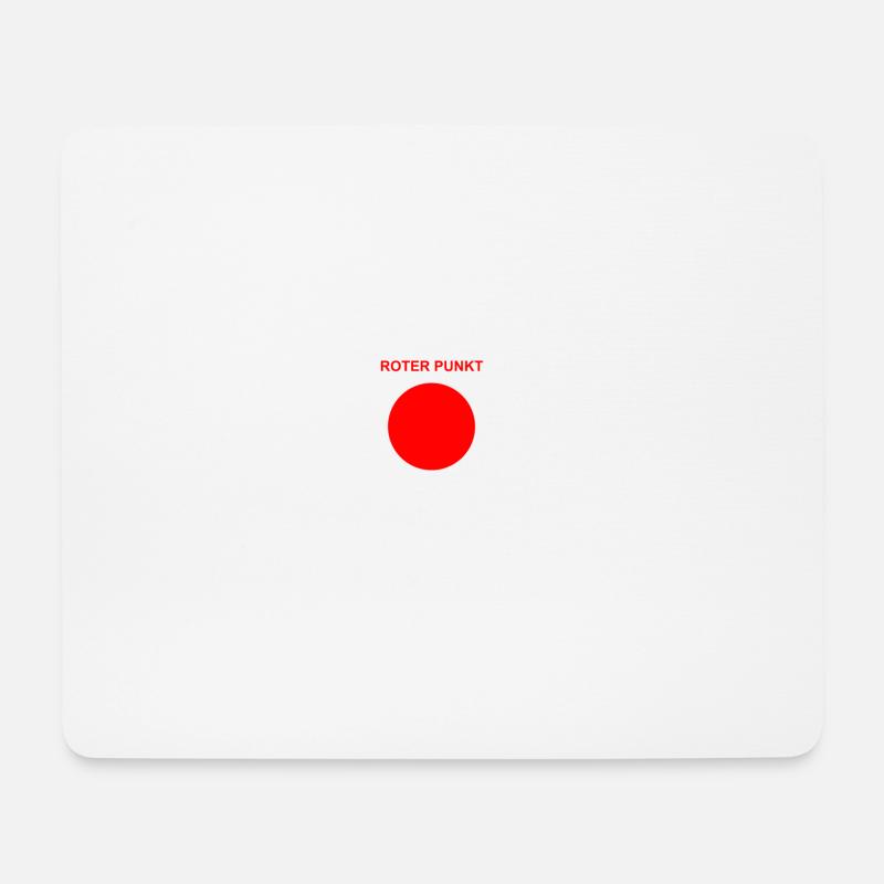 Roter Punkt - Mousepad (Querformat) - Weiß
