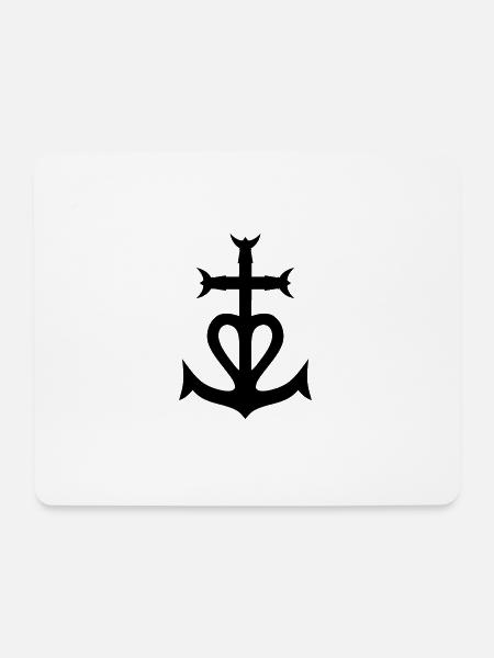 Camargue-Kreuz - Mousepad (Querformat) - Weiß