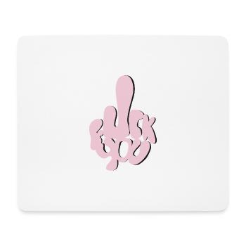 Fuck You in Bubble Letters - Mouse Pad (horizontal) - white - Front