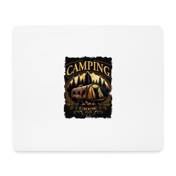 Camping Crew - Mousepad (Querformat) - Weiß - Vorne