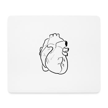 Heart - Mouse Pad (horizontal) - white - Front