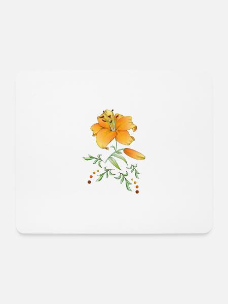 Blume1 - Mousepad (Querformat) - Weiß