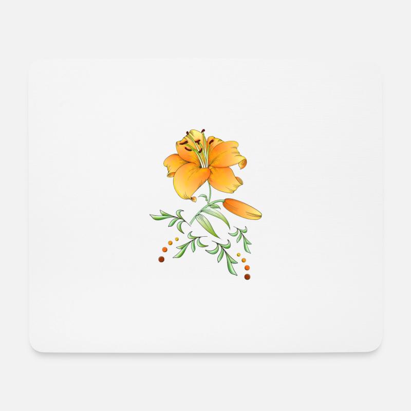 Blume1 - Mousepad (Querformat) - Weiß