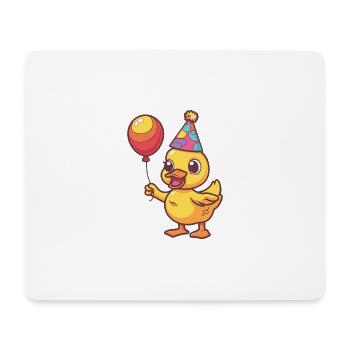 Ente Geburtstag Comic - Mousepad (Querformat) - Weiß - Vorne