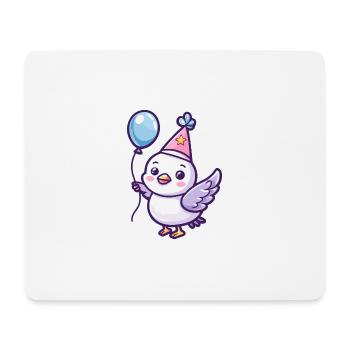 Taube Vogel Geburtstag Comic - Mousepad (Querformat) - Weiß - Vorne
