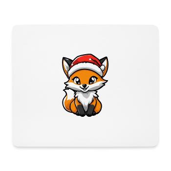 Fuchs Weihnachten Niedlich - Mousepad (Querformat) - Weiß - Vorne