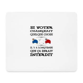 Motif SI VOTER CHANGEAIT QULQUE CHOSE... 1500t837 - Tapis de souris (format paysage) - blanc - Devant