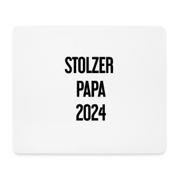 Proud Dad 2024 – for new fathers - Mouse Pad (horizontal) - white - Front