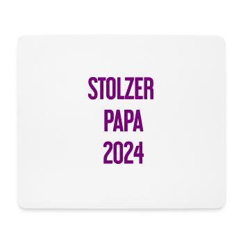 Proud Dad 2024 – for new fathers - Mouse Pad (horizontal) - white - Front