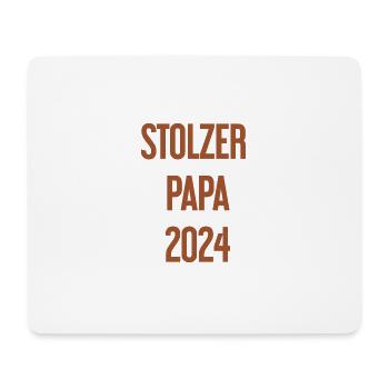 Proud Dad 2024 – for new fathers - Mouse Pad (horizontal) - white - Front