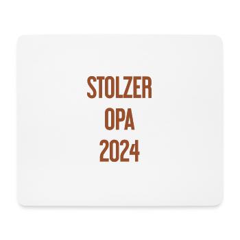 Stolzer Opa 2024 – Perfekt für frischgebackene Opa - Mousepad (Querformat) - Weiß - Vorne