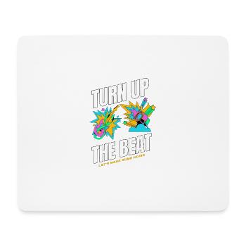 Turn Up The Beat Graphic Tee - Tapis de souris (format paysage) - blanc - Devant