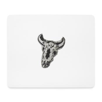 TOMZOFF Bull Skull - Mousepad (Querformat) - Weiß - Vorne