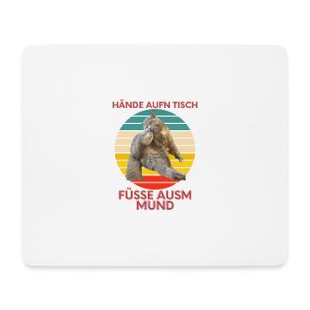 Füsse aus m Mund - Mousepad (Querformat) - Weiß - Vorne