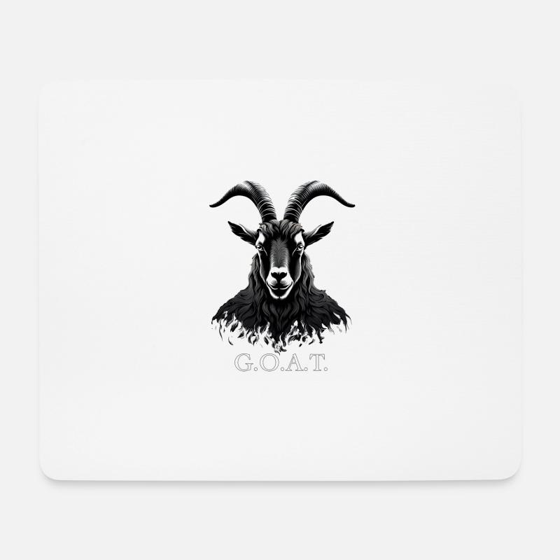 G.O.A.T. CHÈVRE Geit - Tapis de souris (format paysage) - blanc