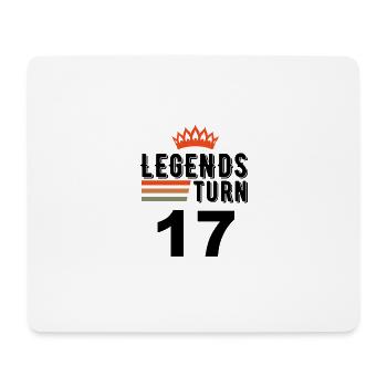 17 Geburtstag, Legenden werden 17 Jahre alt - Mousepad (Querformat) - Weiß - Vorne