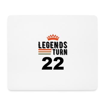 22 Geburtstag, Legenden werden 22 Jahre alt - Mousepad (Querformat) - Weiß - Vorne
