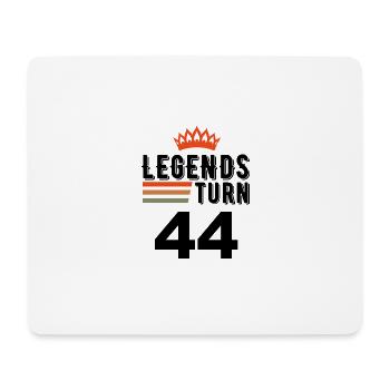 44 Geburtstag, Legenden werden 44 Jahre alt - Mousepad (Querformat) - Weiß - Vorne