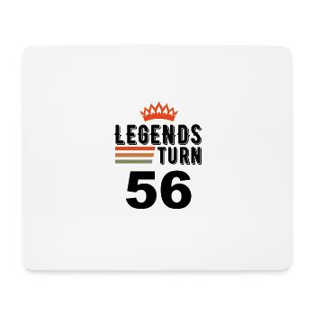 56 Geburtstag, Legenden werden 56 Jahre alt - Mousepad (Querformat) - Weiß - Vorne