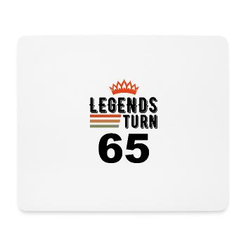 65th birthday, legends turn 65 - Mouse Pad (horizontal) - white - Front
