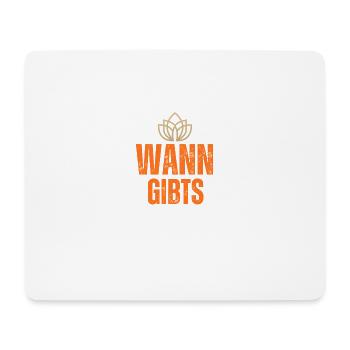 Wann gibt's Lecker Bierchen - Mousepad (Querformat) - Weiß - Vorne