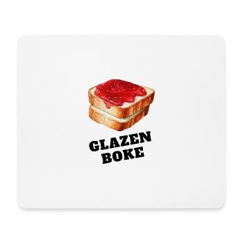 VERRE DE BŒUF (sandwich à la confiture). Chemise dialecte - Tapis de souris (format paysage) - blanc - Devant