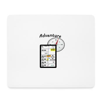 Abenteuer - Mousepad (Querformat) - Weiß - Vorne