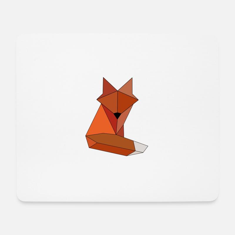 Fuchs geometrisch - Mousepad (Querformat) - Weiß