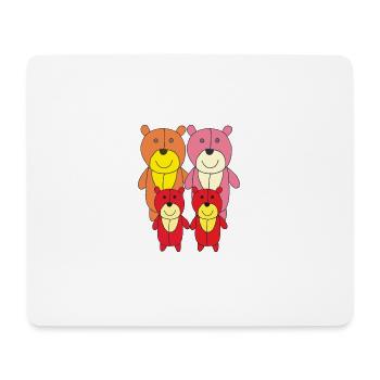 bären family - Mousepad (Querformat) - Weiß - Vorne