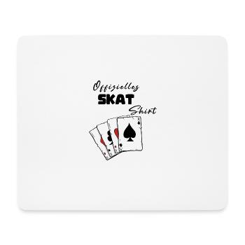 Chemise officielle Skat - Tapis de souris (format paysage) - blanc - Devant