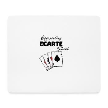 Chemise officielle Ecarte - Tapis de souris (format paysage) - blanc - Devant